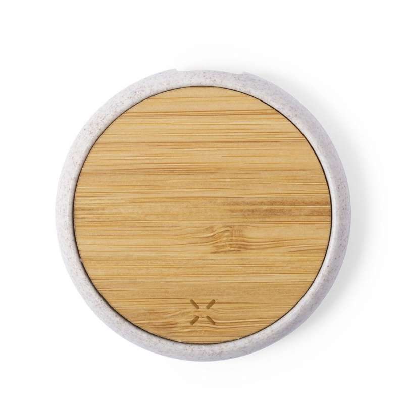 Circular Bamboo Wireless Charger with LED Indicator - Phone Accessories at wholesale prices