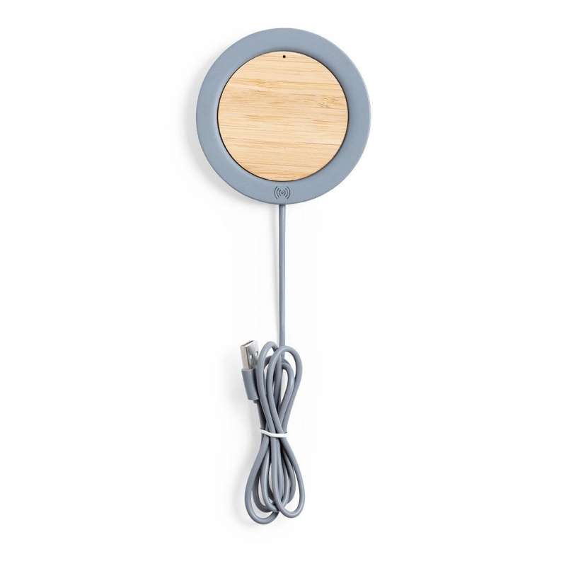 Round Bamboo and Cement Wireless Charger - Phone Accessories at wholesale prices