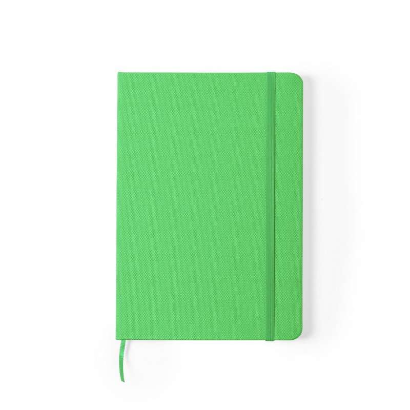A5 Recycled Plastic Notepad with Bookmark - Recyclable accessory at wholesale prices