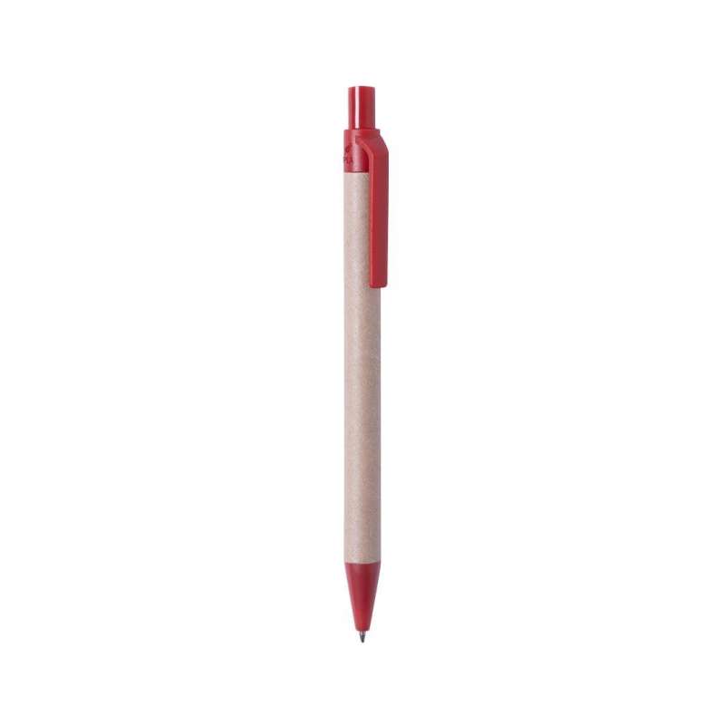 Natural Recycled Cardboard Push Pen - Recyclable accessory at wholesale prices