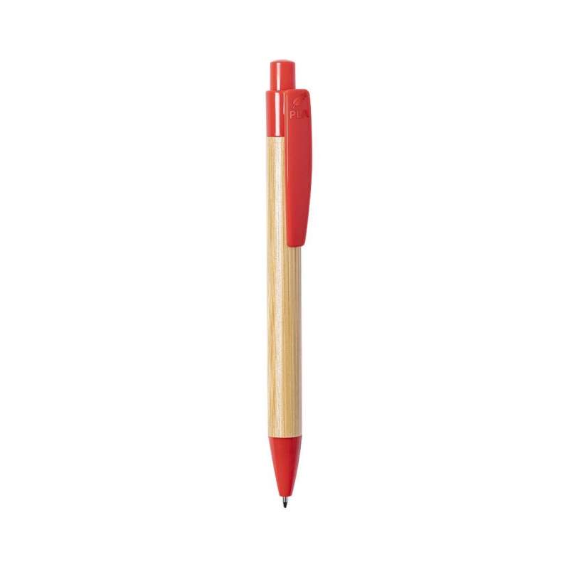 Natural Bamboo Push-Button Pen, Compostable - Stationery item at wholesale prices