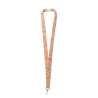 Naturlig kork lanyard med metal karabinhage - Papirvarer til engrospris