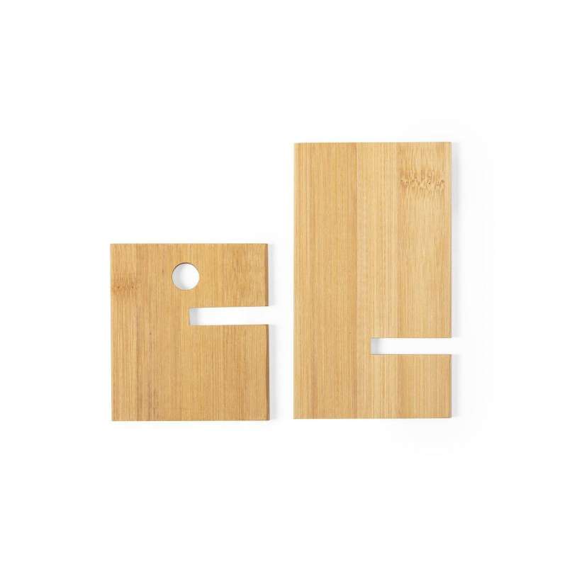 Natural Bamboo Phone Holder at wholesale prices - Phone support at wholesale prices