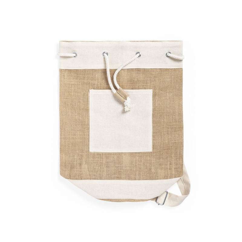 Tvåfärgad jutesäck för marin användning 50x30 cm - Marinväska till grossistpris