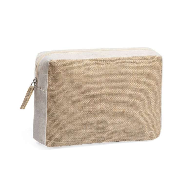 Nécessaire jute et coton - Trousse de toilette à prix grossiste