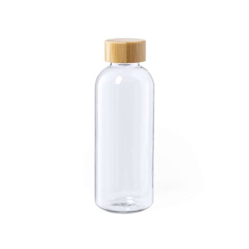 600ml Eco-Friendly RPET Water Bottle with Bamboo Cap - Recyclable accessory at wholesale prices