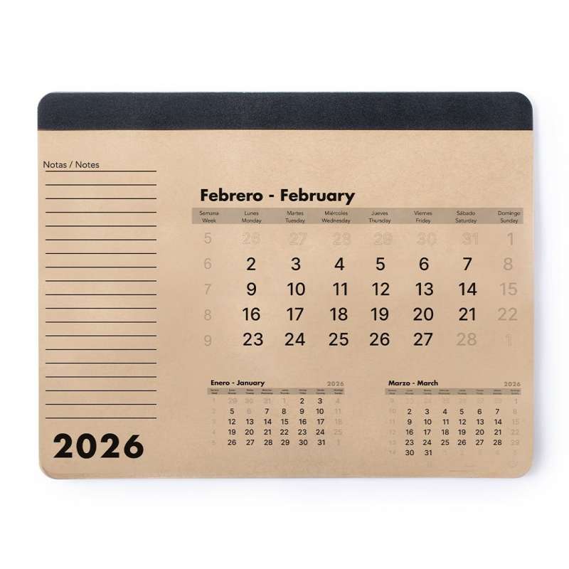 Musmatta Kalender Natur 30x25 cm - Återvinningsbar tillbehör till grossistpris