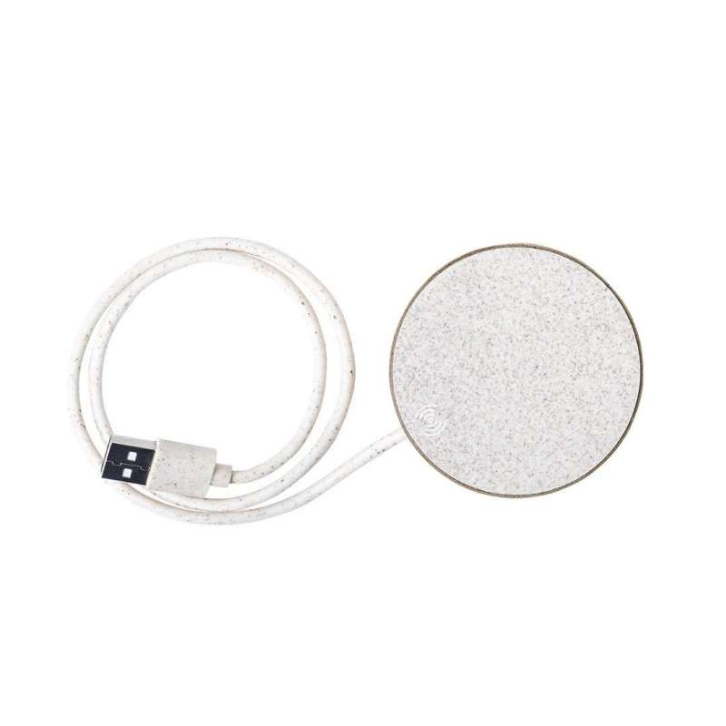 Caricabatterie wireless circolare eco-friendly - Accessorio riciclabile a prezzi all'ingrosso