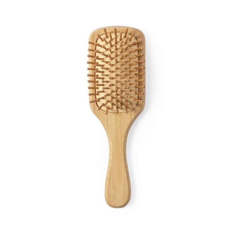 Polished Bamboo Brush in Eco-Friendly Box at wholesale prices - Hairbrush at wholesale prices