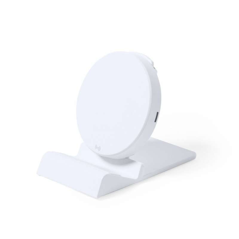 15W Adjustable White Wireless Charger Stand at wholesale prices - Phone support at wholesale prices