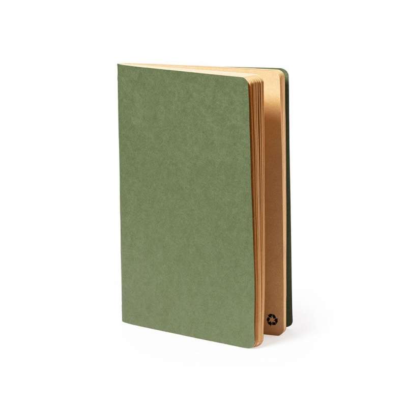 A5 Recycled Softcover Notebook with Kraft Pages - Recyclable accessory at wholesale prices
