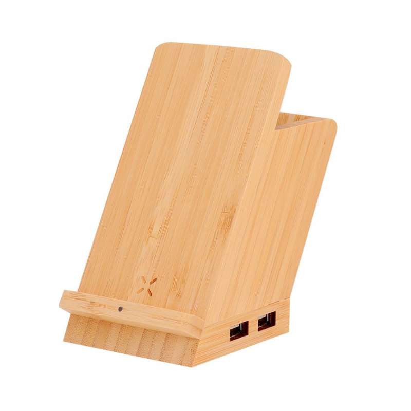 Multifunktionel 4-i-1 Bambus Penneholder - Support telefon til engrospris