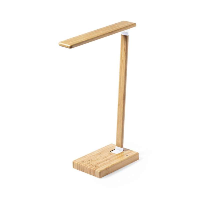 Lámpara cargador plegable de bambú 10W a precios de mayorista - Lectura electrónica a precios de mayorista