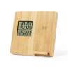 Bamboo Weather Station with 10 Watts Wireless Charger - Wireless charger at wholesale prices