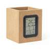 Natural Cork Multi-Function Pencil Holder with Clock - Digital thermometer at wholesale prices