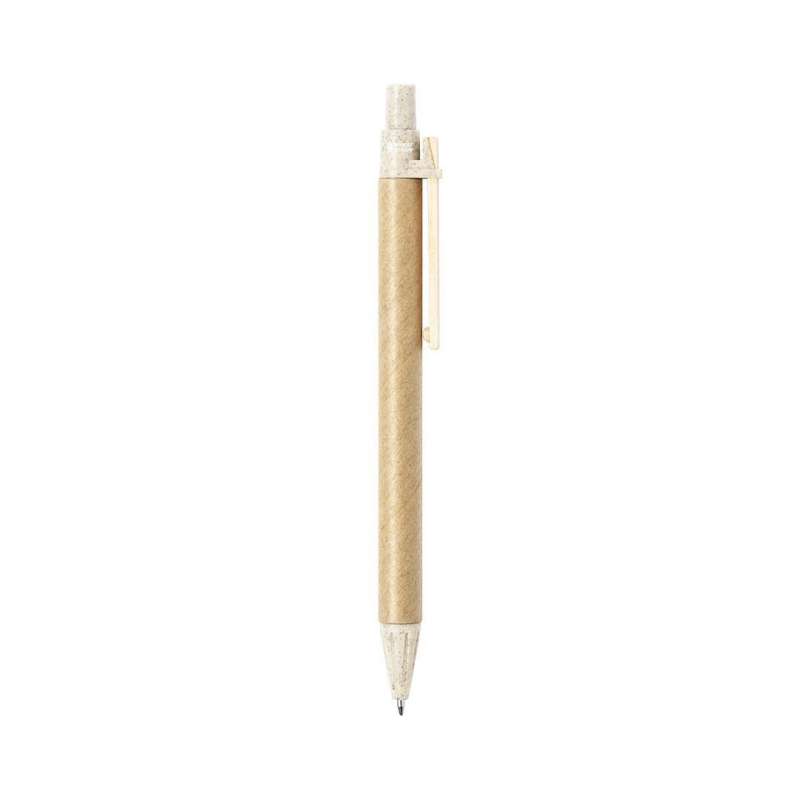 Natural Recycled Cardboard Push Pen - Recyclable accessory at wholesale prices