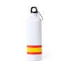 800ml White Aluminum Water Bottle with Carabiner - Bottle at wholesale prices