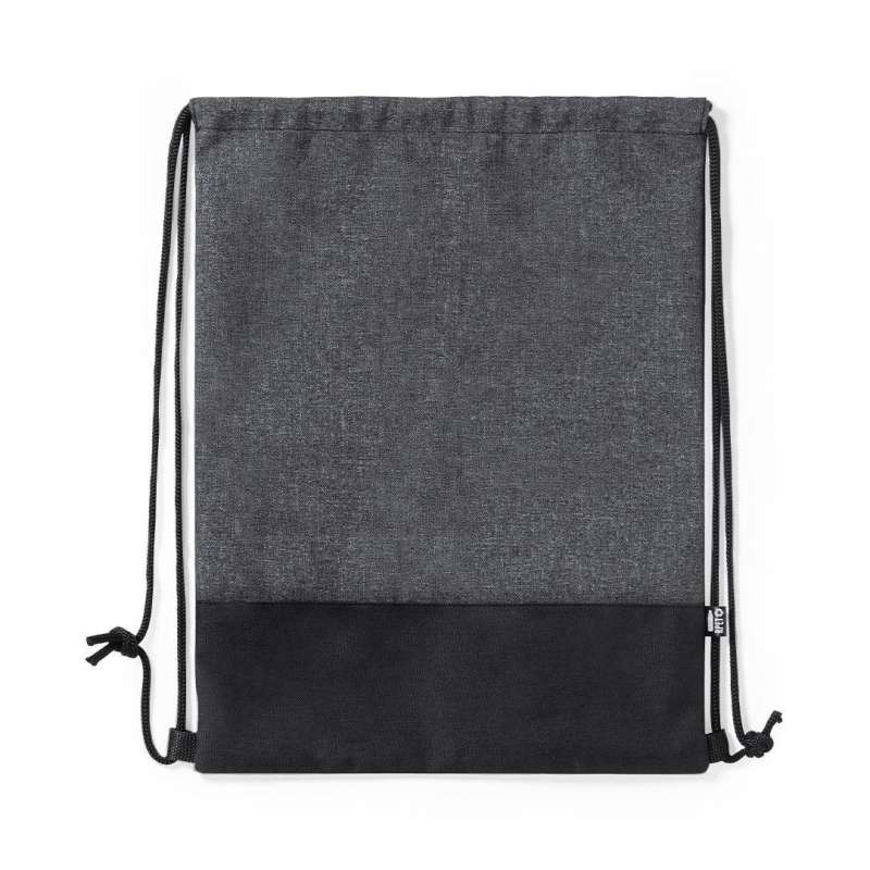Reflective Black and Gray 600 deniers RPET Backpack - Recyclable accessory at wholesale prices