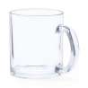 Copo de vidro transparente 350 ml com asa - caneca de vidro a preço grossista