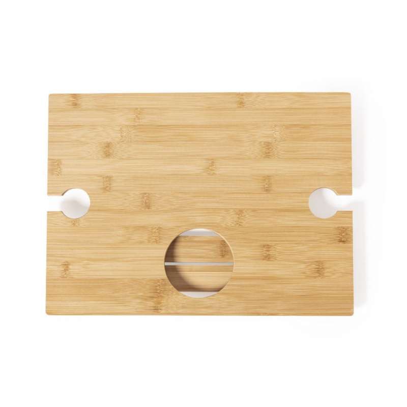 Compact Bamboo Folding Wine Table with Cup Holders - folding table at wholesale prices