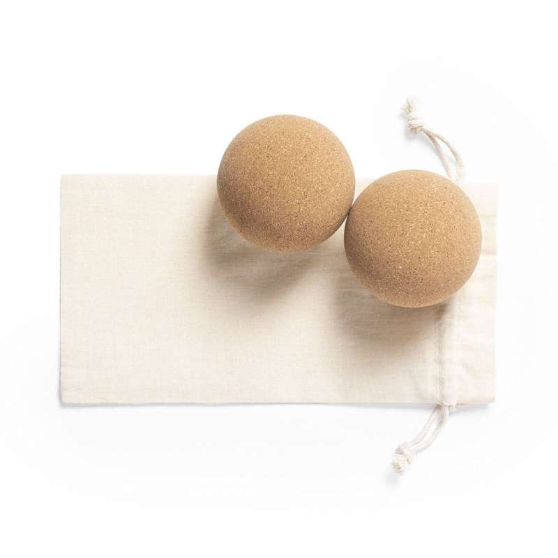 Set med 2 Naturkork Yoga-bollar - Boll till grossistpris