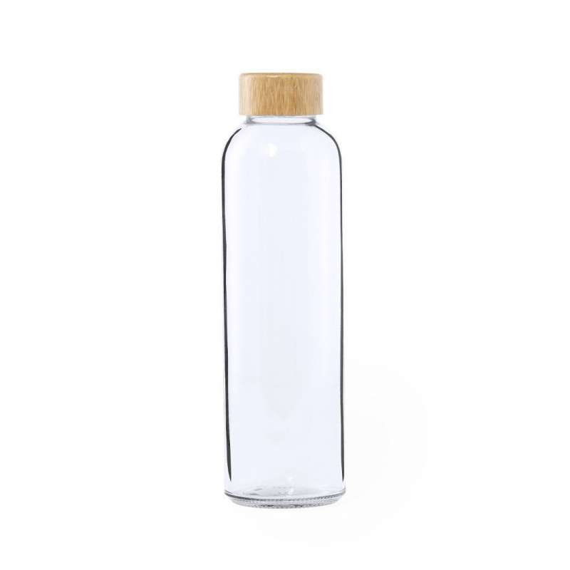 Garrafa de Vidro 500 ml com Tampa de Bambu - Garrafa a preço grossista