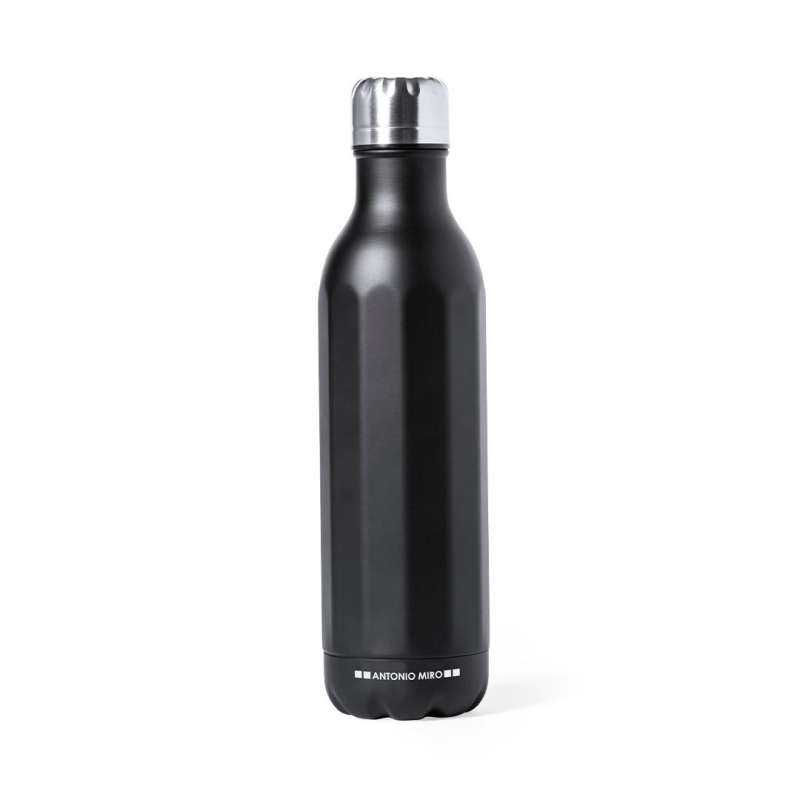 Edelstahl-Trinkflasche 750 ml schwarz satinisiert - Wasserflasche zu Großhandelspreisen