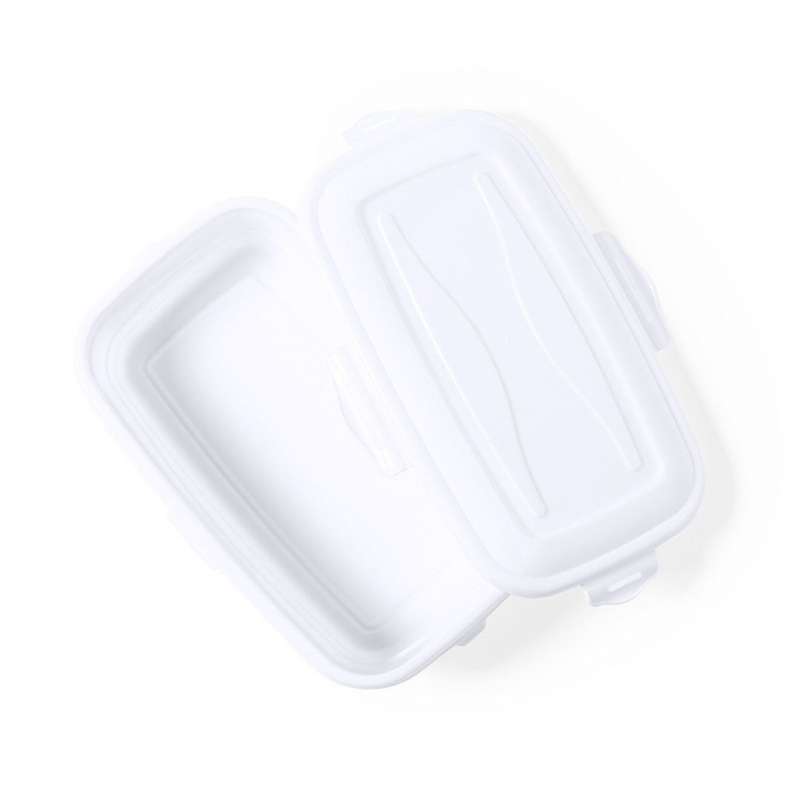 Fiambrera rectangular de 1 litro blanca - Caja de almuerzo a precios de mayorista