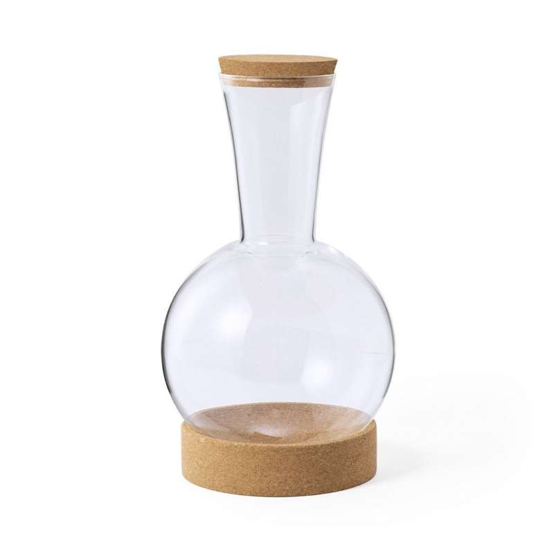 Borosilicate Glass Decanter with Cork Stopper, 1.7L - Wine carafe at wholesale prices