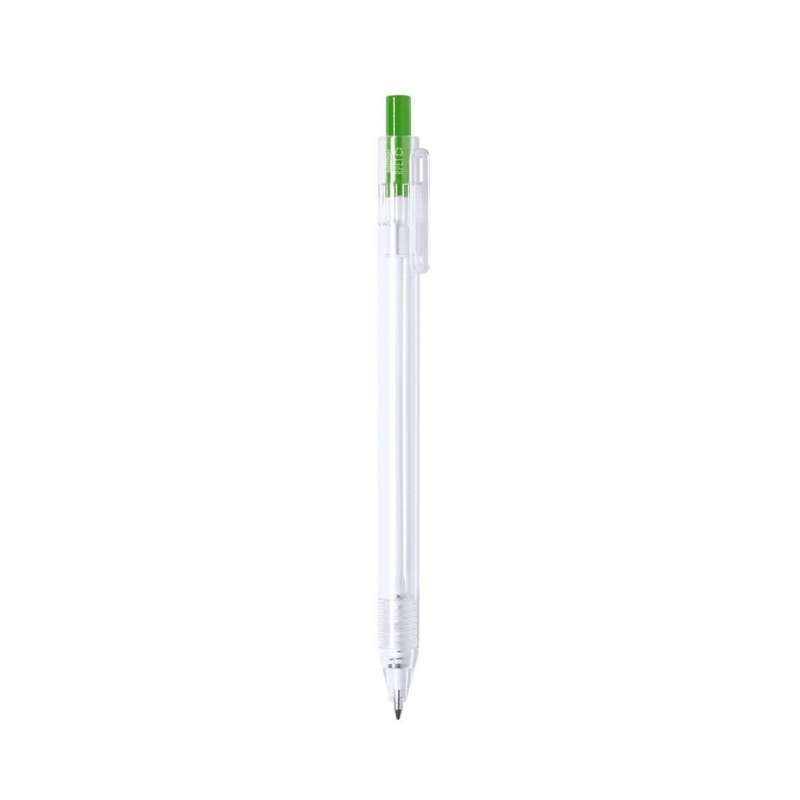 Translucent RPET Ballpoint Pen with Push Button - Recyclable accessory at wholesale prices