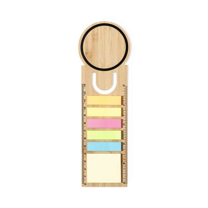 Bamboo Bookmark Ruler with Sticky Notes at wholesale prices - Bookmark at wholesale prices