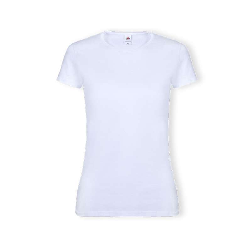 T-Shirt Feminino Branco Corte Ajustado - T-shirt a preço grossista