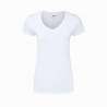 Camiseta Mujer Blanca Cuello V Talla M - Camiseta a precios de mayorista