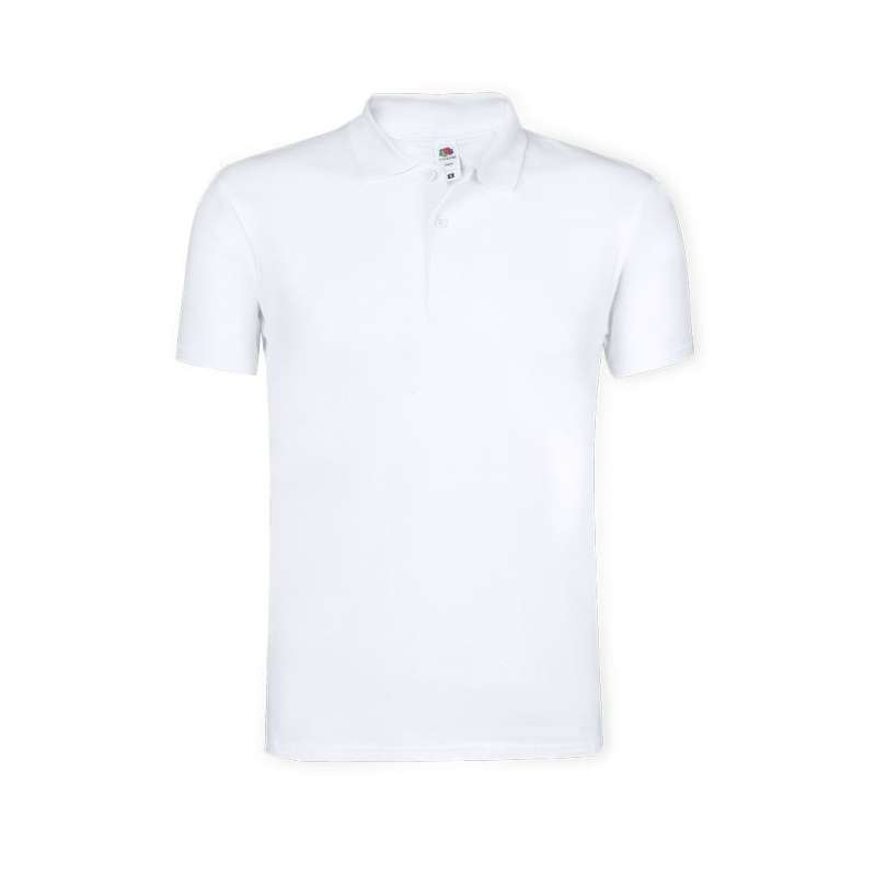 Adult White Pique Polo Shirt - Sizes S-XXL - Short sleeve polo at wholesale prices