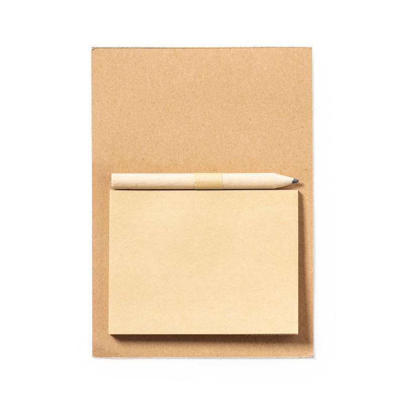 Magnete con bloc-notes 40 fogli crema - Magnete a prezzi all'ingrosso
