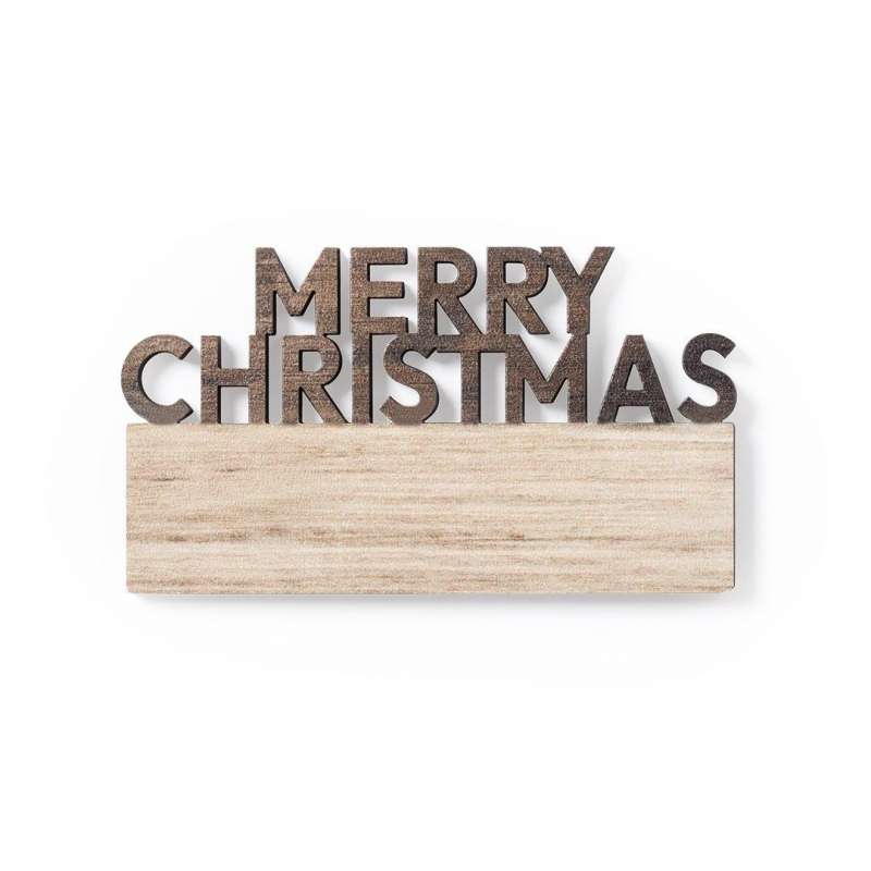 Natural Wood Merry Christmas Magnet - Large - Magnet at wholesale prices