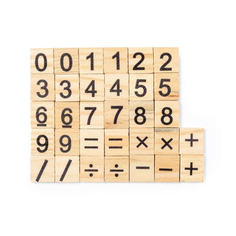 Juego de cálculo en madera 32 piezas - Juego de madera a precios de mayorista