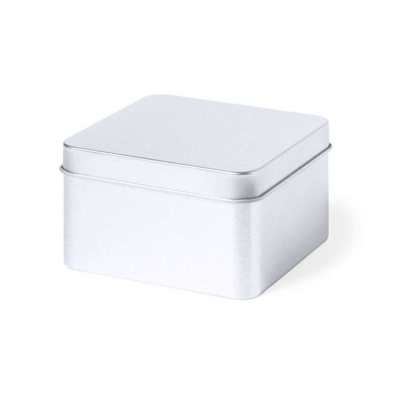 Square Metal Presentation Box with Silver Finish - Metal box at wholesale prices