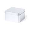 Quadratische Metall-Präsentationsbox mit Silber-Finish - Box zu Großhandelspreisen