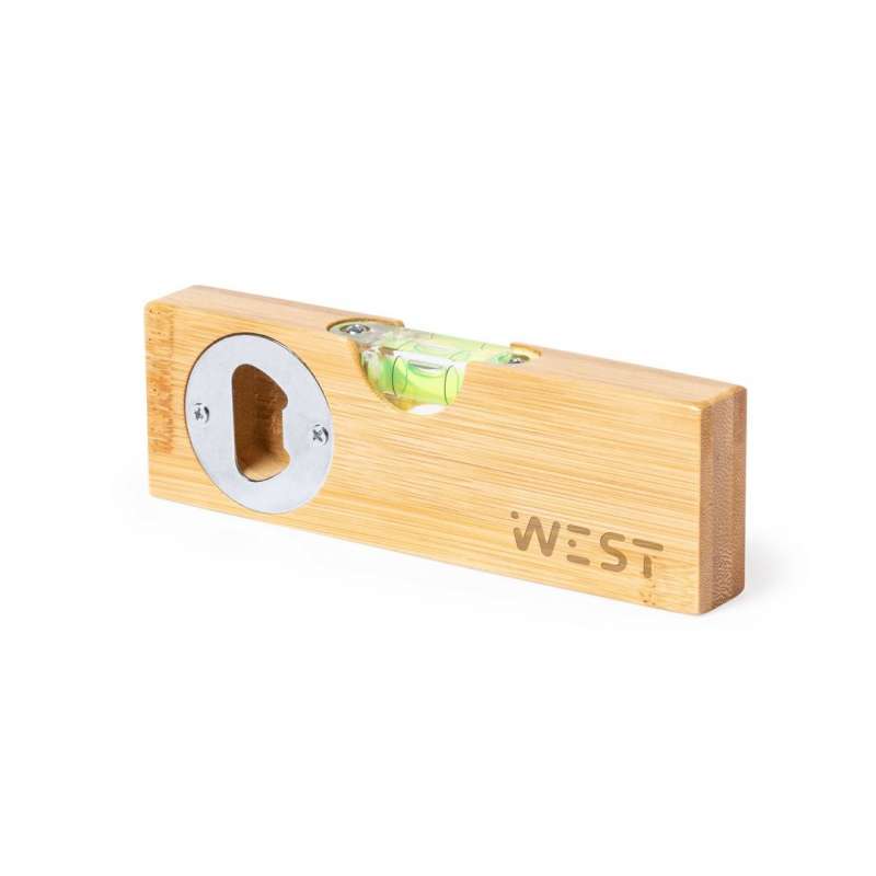 Bambus Flaschenöffner mit integriertem Werkzeug zu Großhandelspreisen - Wasserwaage zu Großhandelspreisen