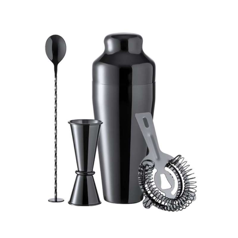 Cocktail-Set 550 ml Edelstahl Schwarz - Shaker zu Großhandelspreisen