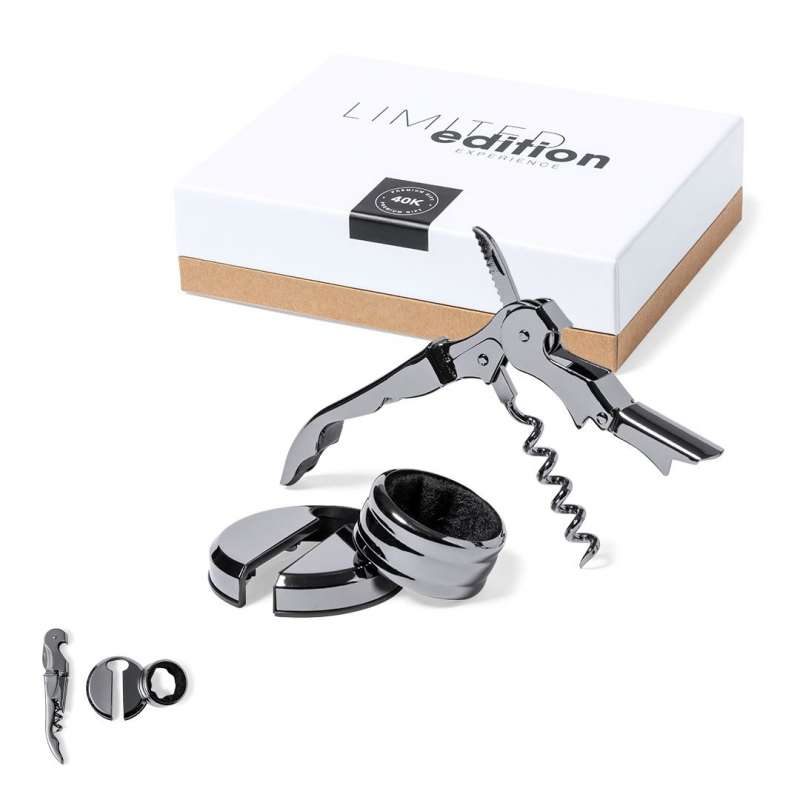 Set de vino elegante 3 piezas en negro - Set de sommelier a precios de mayorista