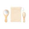Conjunto espejo y cepillo madera natural - Espejo de bolsillo a precios de mayorista