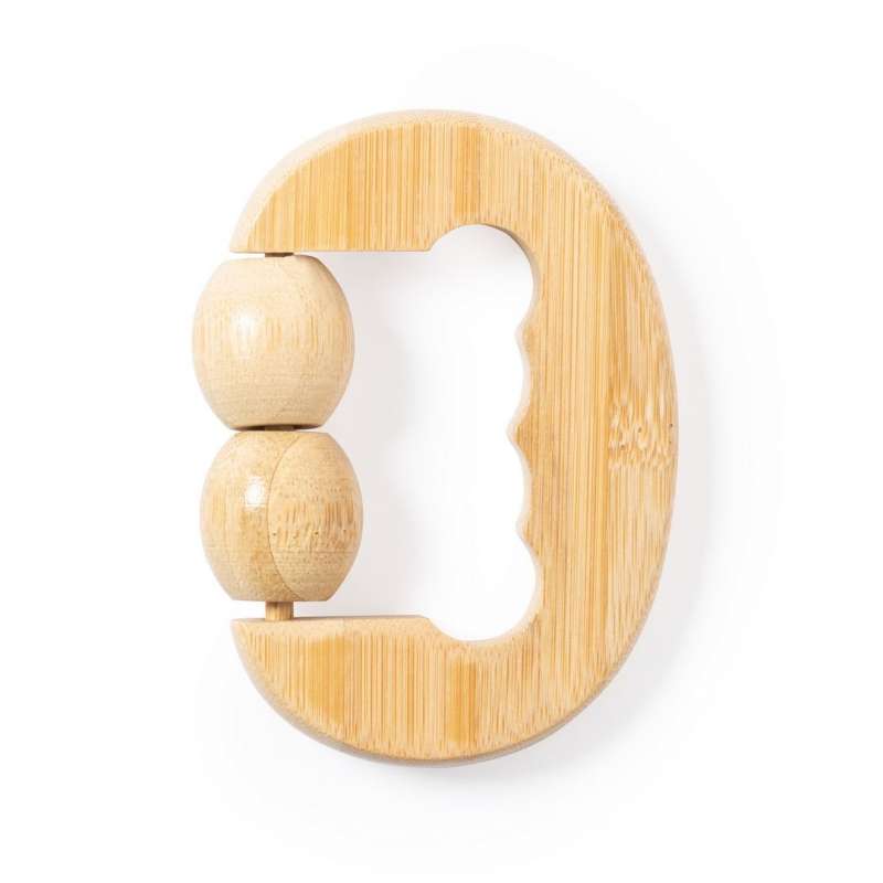 Massageador de bambu com 2 bolas - Acessório de massagem a preço grossista