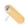 Magnetic Bamboo Bottle Opener with Corkscrew - Bottle opener at wholesale prices