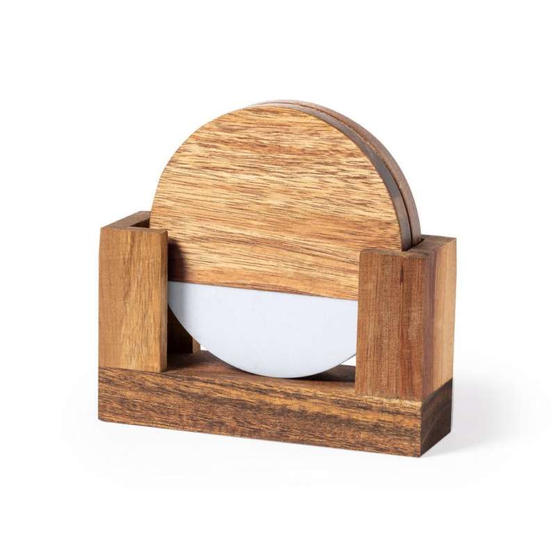 Elegantes Akazienholz-Untersetzer-Set, 2-teilig zu Großhandelspreisen - Untersetzer zu Großhandelspreisen