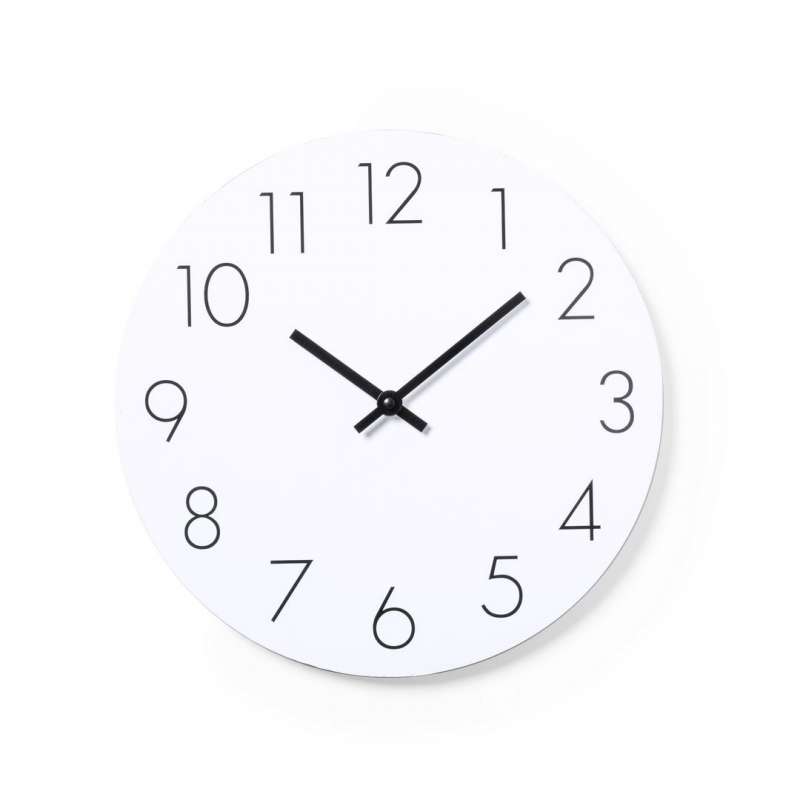 Witte MDF Wandklok in Kraftdoos - Pendule tegen groothandelsprijzen