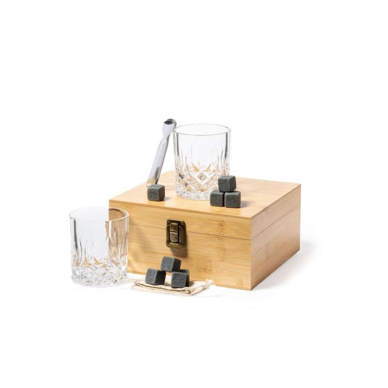 Set med 2 Whiskyglas 320 ml i Bambu - Glas till grossistpris