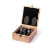Elegant Bamboo Wine Set with Crystal Glasses - Wine set at wholesale prices