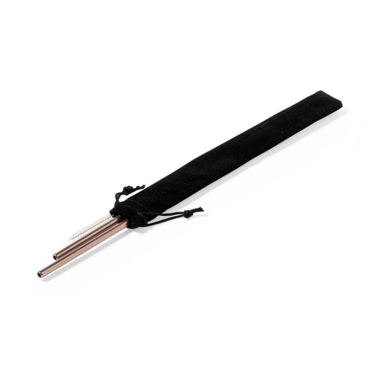 Copper-coated Stainless Steel Straw Set - straw at wholesale prices